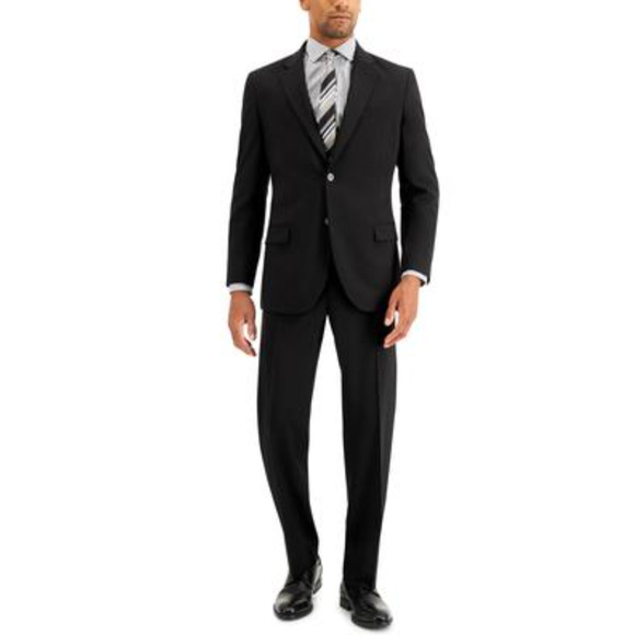Nautica Men Modern Fit Bi-Stretch Suit Black Size Jacket 42R Pants 36W